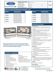 Federal SGR7748 Refrigerated High Volume Series Display Case 77" x 35.31" x 48" - Donut-Equipment.com