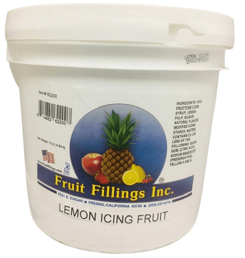 Lemon Icing Fruit by Fruit Filling Inc. (Organic) 10# - Donut-Equipment.com