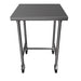 BK Resources 30" x 30" 16 Gauge Stainless Steel Pub Table with H-Brace & Foot Rest – Heavy-Duty • Mobile on Casters - Donut-Equipment.com