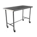 BK Resources 60" x 30" 16 Gauge Stainless Steel Pub Table with H-Brace & Foot Rest – Heavy-Duty • Mobile on Casters - Donut-Equipment.com