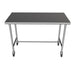 BK Resources 48" x 30" 16 Gauge Stainless Steel Pub Table with H-Brace & Foot Rest – Heavy-Duty • Mobile on Casters - Donut-Equipment.com