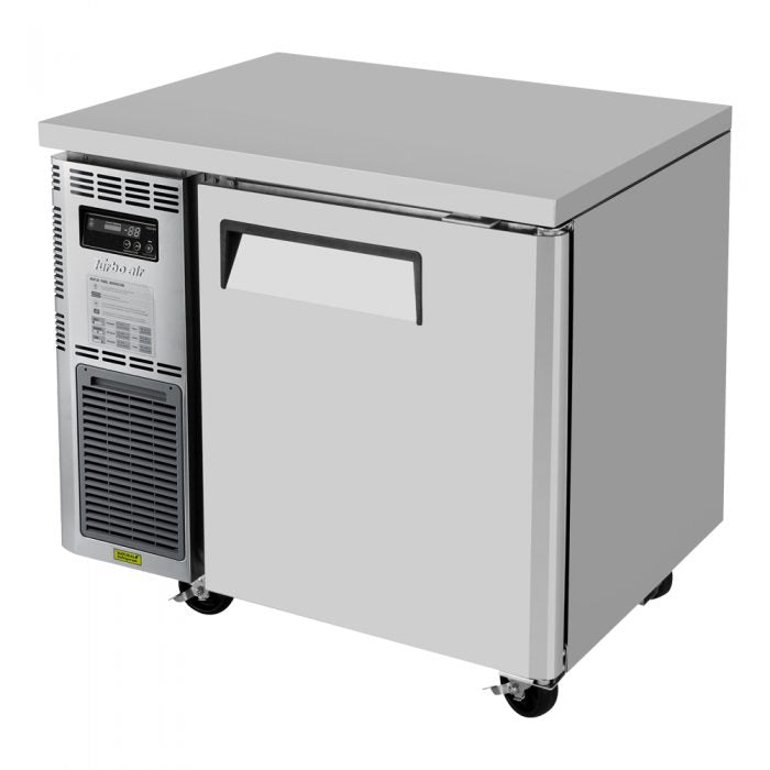 Turbo Air JUF-36-N J Series 36" Solid Door Undercounter Freezer w/ 1 Section & Side Mounted Compressor - Donut-Equipment.com