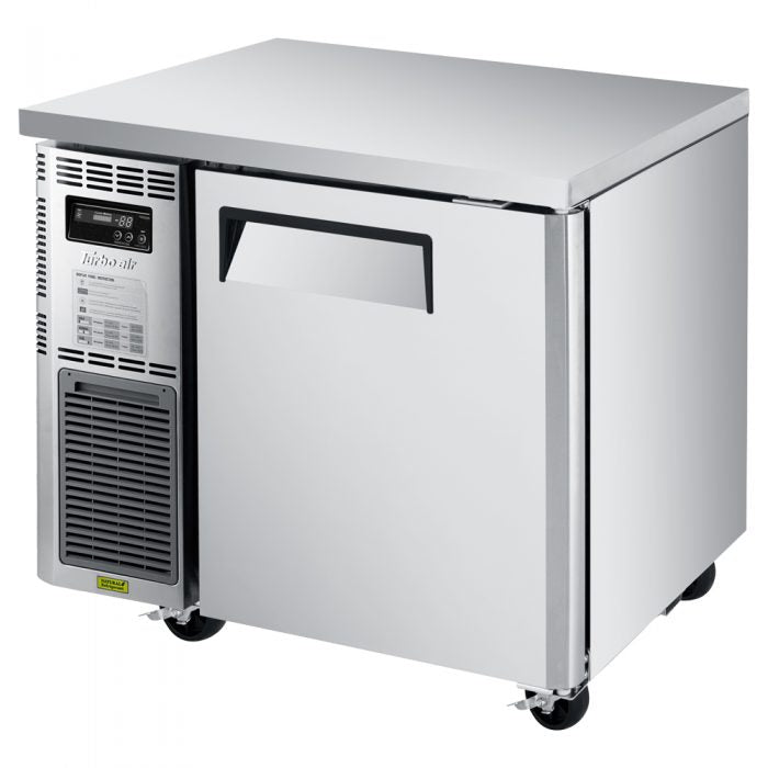 Turbo Air JUF-36S-N J Series 36" Narrow Depth Undercounter Freezer w/ 1 Section, Solid Door & Side Mounted Compressor - Donut-Equipment.com