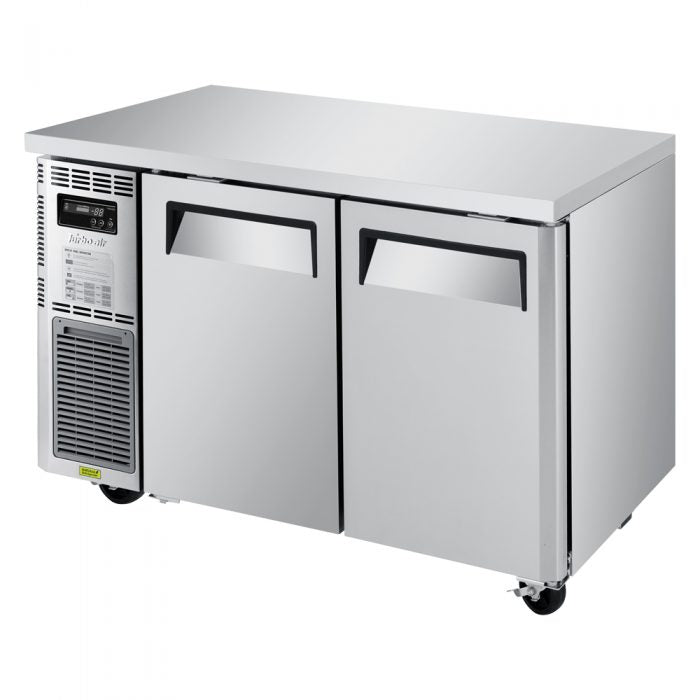 Turbo Air JUF-48S-N J Series 48" Narrow Depth Undercounter Freezer w/ 2 Sections, Solid Doors & Side Mounted Compressor - Donut-Equipment.com