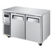 Turbo Air JUF-48S-N J Series 48" Narrow Depth Undercounter Freezer w/ 2 Sections, Solid Doors & Side Mounted Compressor - Donut-Equipment.com