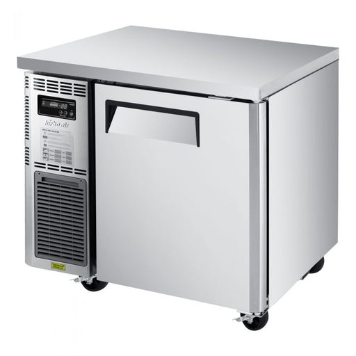 Turbo Air JUR-36S-N6 J Series 36" Narrow Depth Undercounter Refrigerator w/ 1 Section, 2 Solid Doors & Side Mounted Compressor - Donut-Equipment.com
