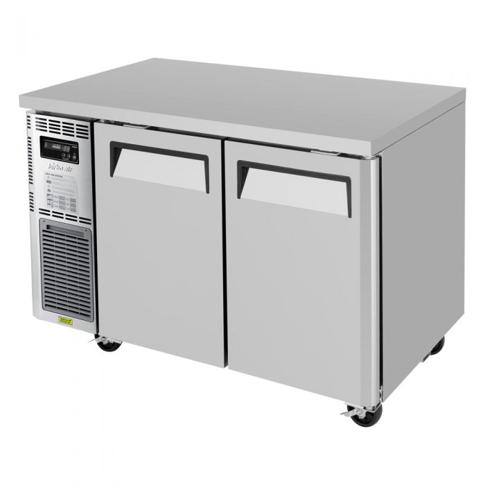 Turbo Air JUR-48-N6 J Series 48" Undercounter Refrigerator w/ 2 Solid Doors & Side Mounted Compressor - Donut-Equipment.com