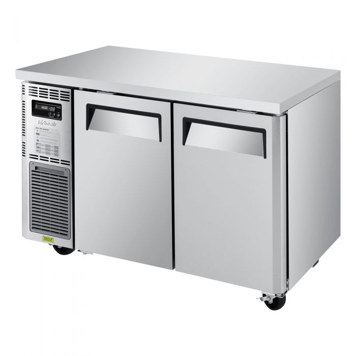 Turbo Air JUR-48S-N6 J Series 48" Narrow Depth Undercounter Refrigerator w/ 2 Sections, Solid Doors & Side Mounted Compressor - Donut-Equipment.com