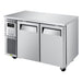 Turbo Air JUR-48S-N6 J Series 48" Narrow Depth Undercounter Refrigerator w/ 2 Sections, Solid Doors & Side Mounted Compressor - Donut-Equipment.com