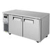 Turbo Air JUR-60-N6 J Series 60" Solid Door Undercounter Refrigerator w/ 2 Sections & Side Mounted Compressor - Donut-Equipment.com