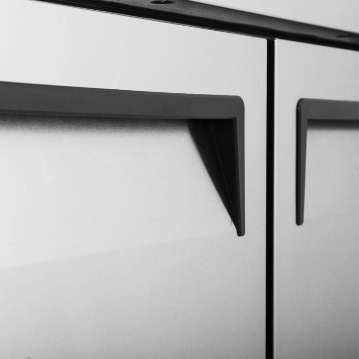 Turbo Air JUR-48S-N6 J Series 48" Narrow Depth Undercounter Refrigerator w/ 2 Sections, Solid Doors & Side Mounted Compressor - Donut-Equipment.com