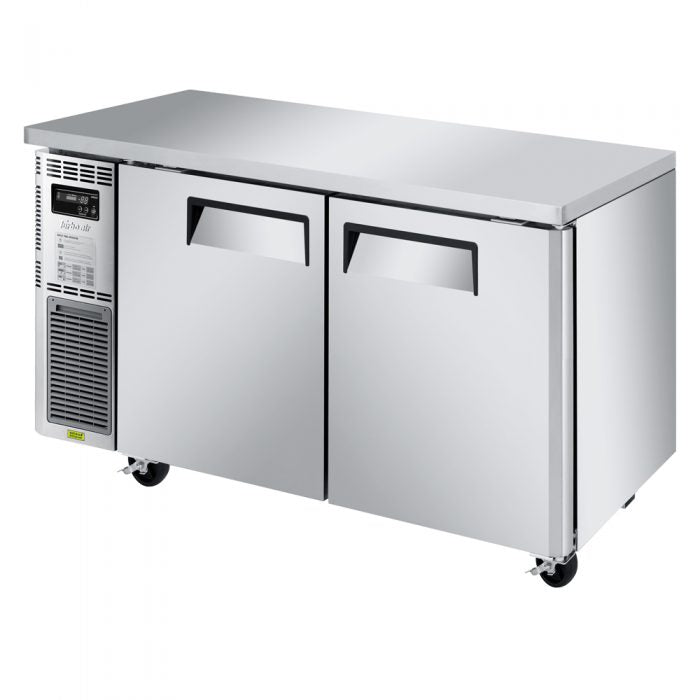 Turbo Air JUR-60S-N6 J Series 60" Narrow Depth Undercounter Refrigerator w/ 2 Sections, Solid Doors & Side Mounted Compressor - Donut-Equipment.com