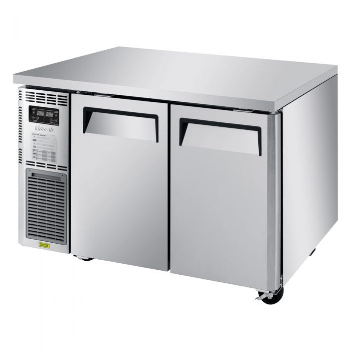 Turbo Air JURF-48-N J Series 47 1/4" Dual Temperature Undercounter Refrigerator/Freezer w/ 2 Sections & Solid Doors - Donut-Equipment.com