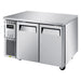 Turbo Air JURF-48-N J Series 47 1/4" Dual Temperature Undercounter Refrigerator/Freezer w/ 2 Sections & Solid Doors - Donut-Equipment.com