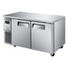 Turbo Air JURF-60-N J Series 59 1/4" Dual Temperature Undercounter Refrigerator/Freezer w/ 2 Sections & Solid Doors - Donut-Equipment.com