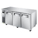 Turbo Air JURF-72-N J Series 70 7/8" Dual Temperature Undercounter Refrigerator/Freezer w/ 3 Sections & Solid Doors - Donut-Equipment.com
