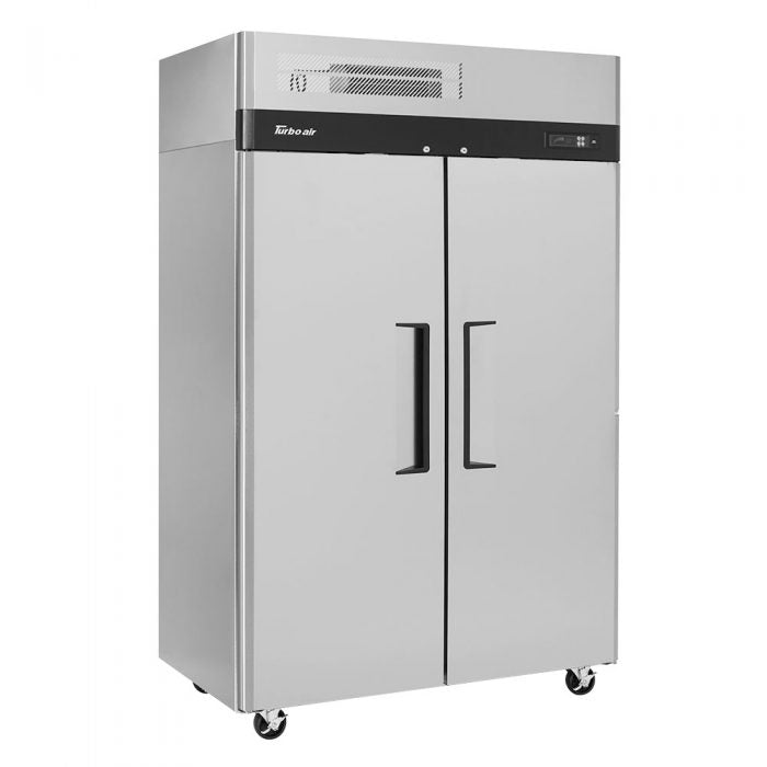 Turbo Air M3R47-2-N 51" Two Section Reach-In Refrigerator w/ (2) Solid Doors – Top Mount, Stainless Exterior, Aluminum Interior, 115v - Donut-Equipment.com