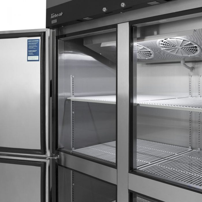 Turbo Air M3R47-2-N 51" Two Section Reach-In Refrigerator w/ (2) Solid Doors – Top Mount, Stainless Exterior, Aluminum Interior, 115v - Donut-Equipment.com