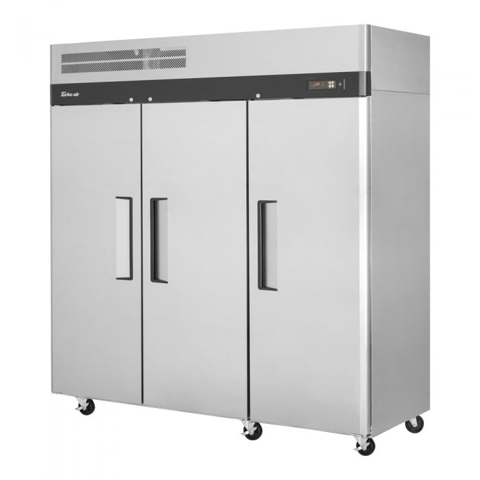 Turbo Air M3R72-3-N M3 Series 78" Solid Door Stainless Steel Reach-In Refrigerator - Donut-Equipment.com