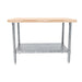BK Resources Hard Maple Flat Top Work Table w/ Galvanized Undershelf, Oil Finish – 48" L x 30" W - Donut-Equipment.com