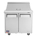 Turbo Air MST-36-15-N6 M3 Series 36" 2 Door Stainless Steel Refrigerated Sandwich Prep Table - Donut-Equipment.com