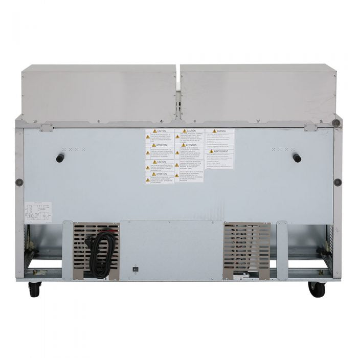 Turbo Air MST-60-24-N M3 Series 60" 2 Door Mega Top Stainless Steel Refrigerated Sandwich Prep Table - Donut-Equipment.com