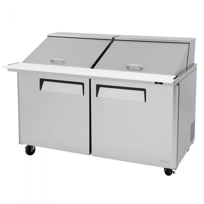 Turbo Air MST-60-24-N M3 Series 60" 2 Door Mega Top Stainless Steel Refrigerated Sandwich Prep Table - Donut-Equipment.com