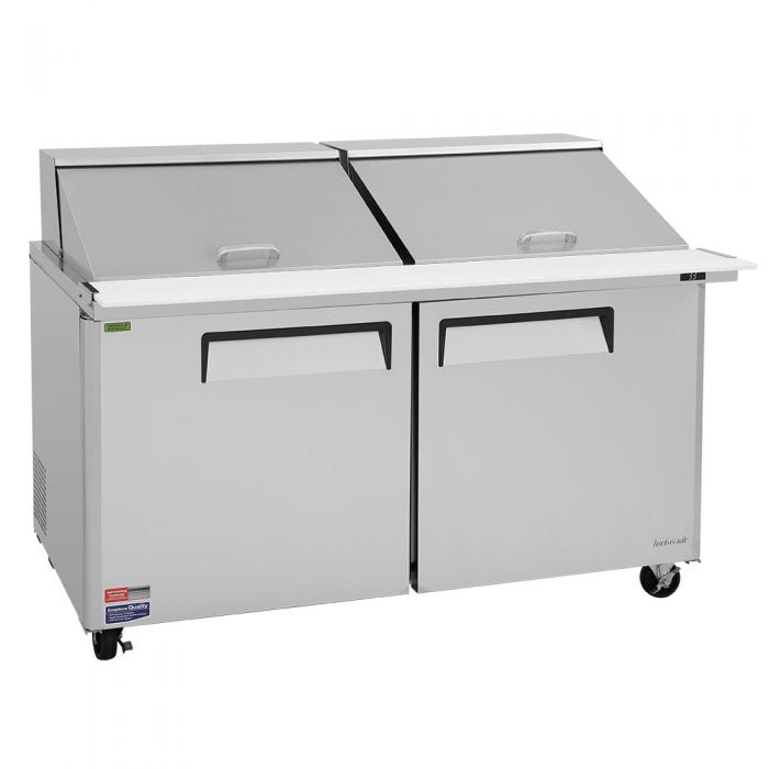 Turbo Air MST-60-24-N M3 Series 60" 2 Door Mega Top Stainless Steel Refrigerated Sandwich Prep Table - Donut-Equipment.com