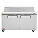 Turbo Air MST-60-N M3 Series 60" 2 Door Stainless Steel Refrigerated Sandwich Prep Table - Donut-Equipment.com