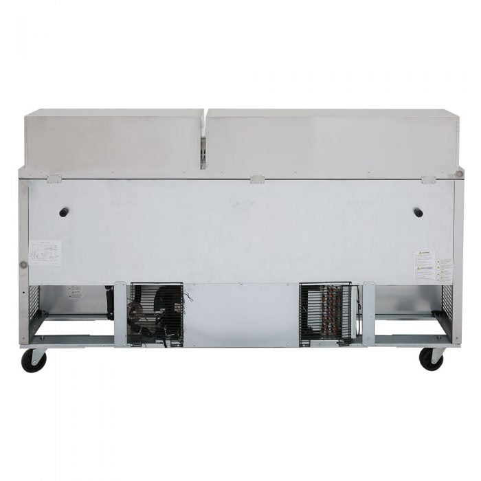 Turbo Air MST-72-30-N M3 Series 72" 3 Door Mega Top Stainless Steel Refrigerated Sandwich Prep Table - Donut-Equipment.com
