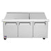 Turbo Air MST-72-30-N M3 Series 72" 3 Door Mega Top Stainless Steel Refrigerated Sandwich Prep Table - Donut-Equipment.com