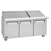 Turbo Air MST-72-30-N M3 Series 72" 3 Door Mega Top Stainless Steel Refrigerated Sandwich Prep Table - Donut-Equipment.com