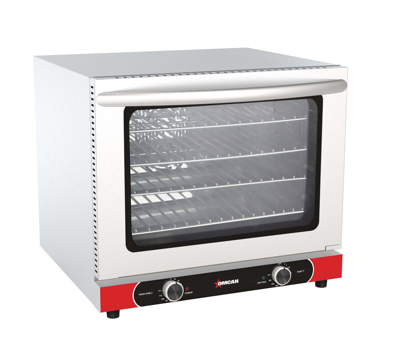 Omcan Half-Size Countertop Convection Oven with Manual Controls – 2.33 Cu. Ft. (66L), 4500W, 220V Commercial Baking Oven for Cafés, Bakeries & Foodservice Kitchens