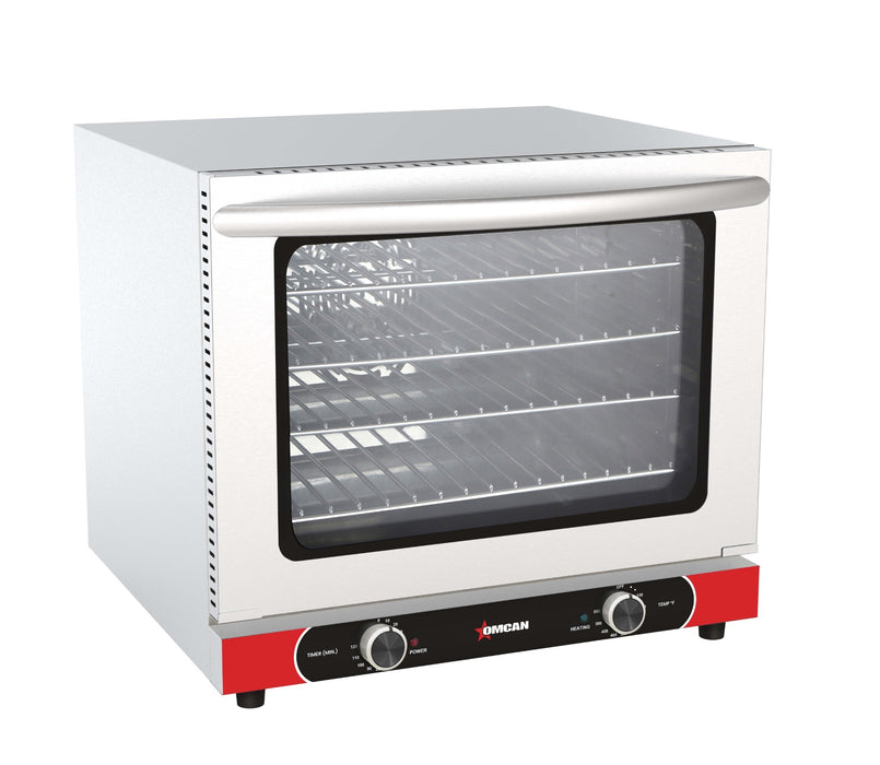 Omcan Half-Size Countertop Convection Oven with Manual Controls – 2.33 Cu. Ft. (66L), 4500W, 220V Commercial Baking Oven for Cafés, Bakeries & Foodservice Kitchens