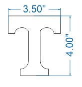 3.5” x 4.0” “T” cutter aluminum by 4 across Rotary Cutter for Machine Use - Donut-Equipment.com