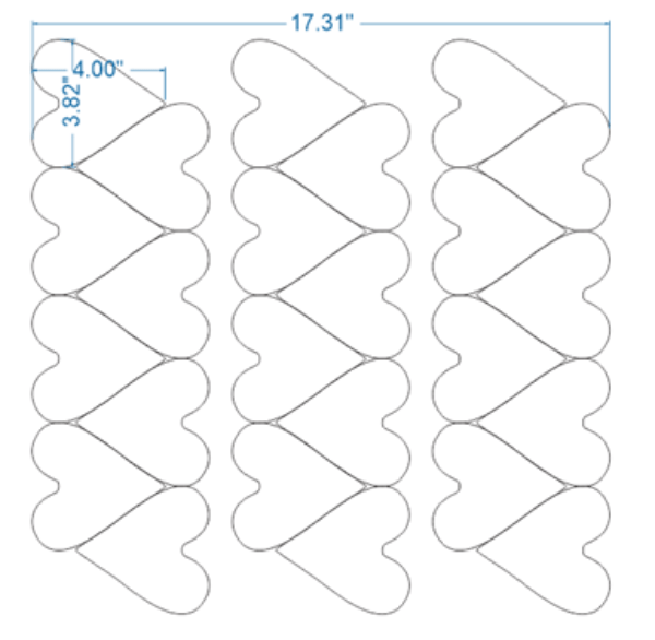 3.82” x 4" heart cutter 5 across Rotary Cutter for Machine Use-No Hole - Donut-Equipment.com