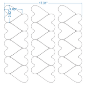 3.82” x 4" heart donut cutter 6 across Rotary Cutter for Machine Use - Donut-Equipment.com