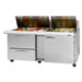 Turbo Air PST-72-30-D2R-N 72 5/8" PRO Series Mega Top Sandwich/Salad Prep Table w/ Refrigerated Base - Donut-Equipment.com