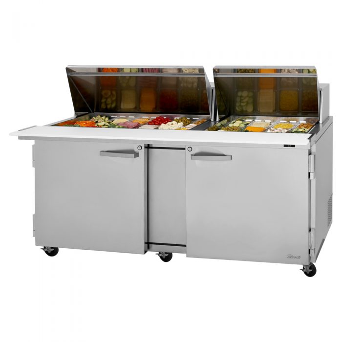Turbo Air PST-72-30-N 72 5/8" PRO Series Mega Top Sandwich/Salad Prep Table w/ Refrigerated Base - Donut-Equipment.com