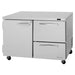 Turbo Air PUF-48-D2R-N 48 1/4" Undercounter Freezer w/ (2) Sections - (1) Door & (2) Drawers - Donut-Equipment.com