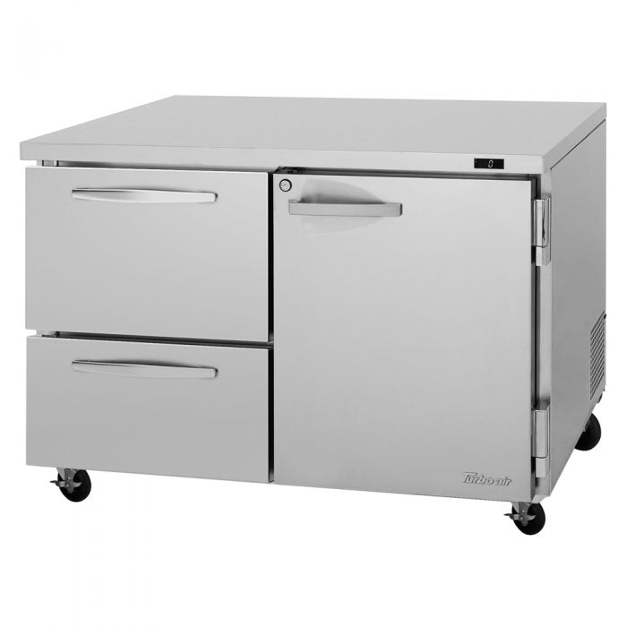Turbo Air PUF-48-D2R-N 48 1/4" Undercounter Freezer w/ (2) Sections - (1) Door & (2) Drawers - Donut-Equipment.com