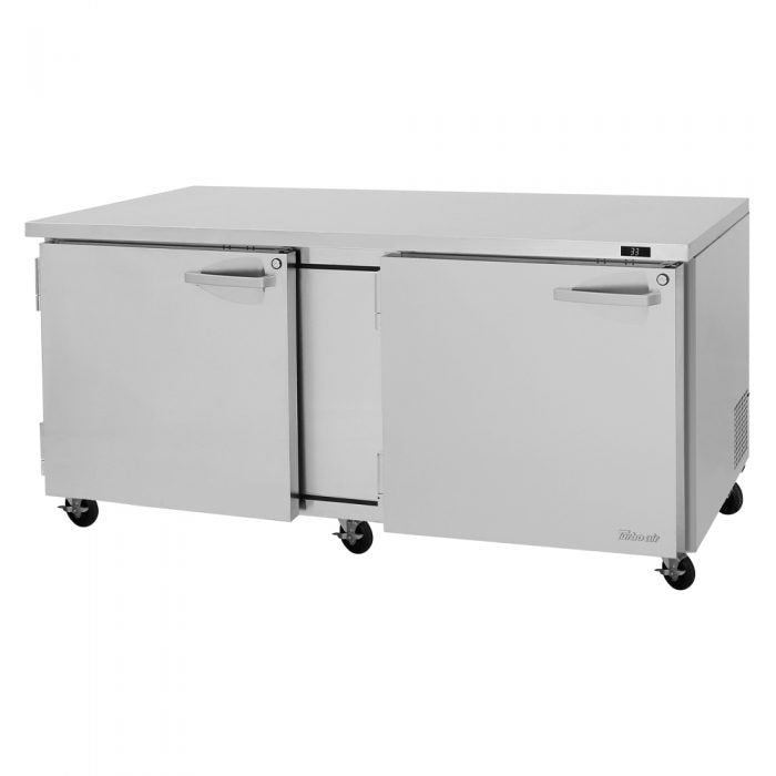 Turbo Air PUR-72-FB-N 70 5/8" W Undercounter Refrigerator w/ 2 Section & 2 Doors, Front Breathing - Donut-Equipment.com