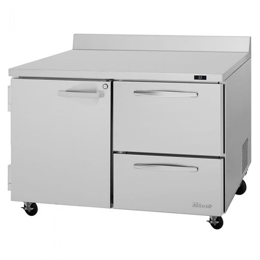 Turbo Air PWR-48-D2R-N 48 1/4" Worktop Refrigerator w/ (2) Sections, 2 Drawers & 1 Solid Door - Donut-Equipment.com