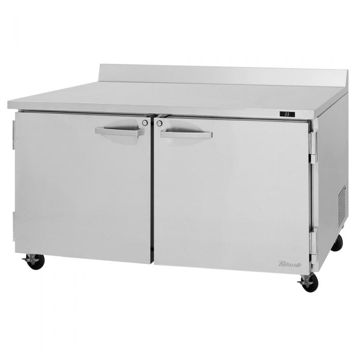 Turbo Air PWR-60-N 60 1/4" Worktop Refrigerator w/ 2 Sections, 2 Solid Doors - Donut-Equipment.com