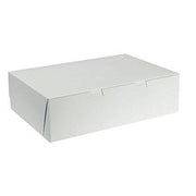 14 x 10 x 3-1/2 Auto Fold Box (125 Count) White Bakery  Box - Donut-Equipment.com