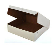 14 x 10 x 3-1/2 Auto Fold Box (125 Count) White Bakery  Box - Donut-Equipment.com
