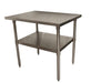 BK Resources 36" x 24" 18 Gauge Stainless Steel Work Table with Undershelf – Prep Table - Donut-Equipment.com