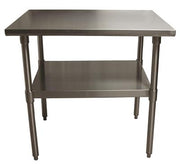 BK Resources 36" x 24" 18 Gauge Stainless Steel Work Table with Undershelf – Prep Table - Donut-Equipment.com
