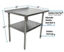 BK Resources 30" x 24" 18 Gauge Stainless Steel Work Table with Undershelf – Prep Table - Donut-Equipment.com