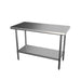 BK Resources 48" x 24" 18 Gauge Stainless Steel Work Table with Undershelf – Prep Table - Donut-Equipment.com